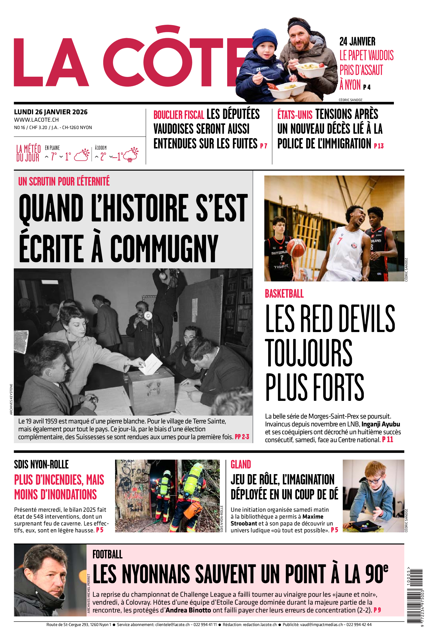  Lundi 26 janvier 2026