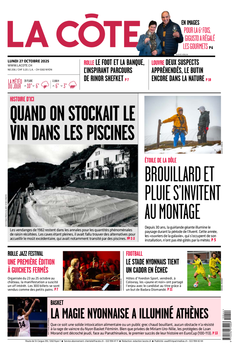 Lundi 27 octobre 2025 Lundi 27 octobre 2025