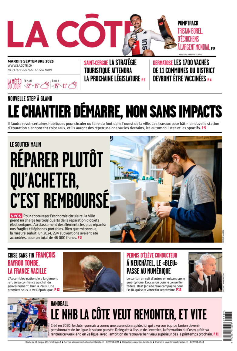 Mardi 9 septembre 2025