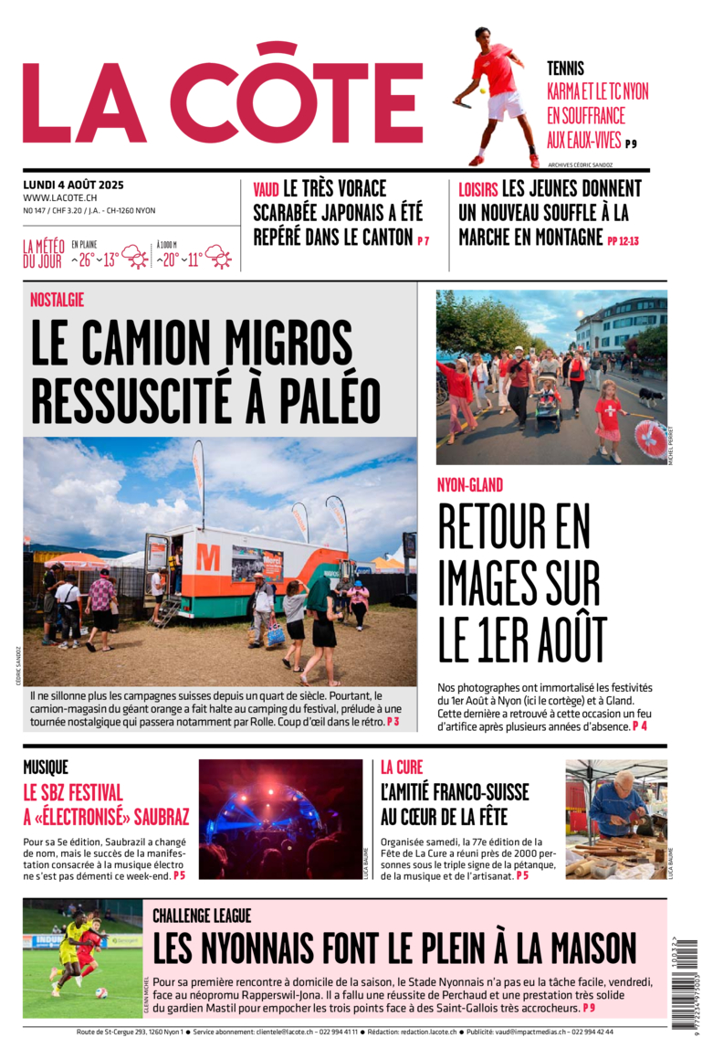 Lundi 4 août 2025 Lundi 4 août 2025