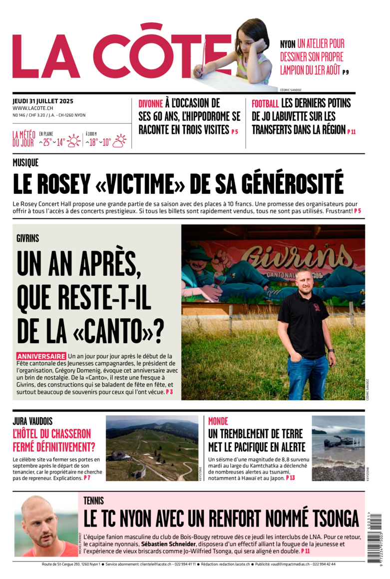 Jeudi 31 juillet 2025 Jeudi 31 juillet 2025