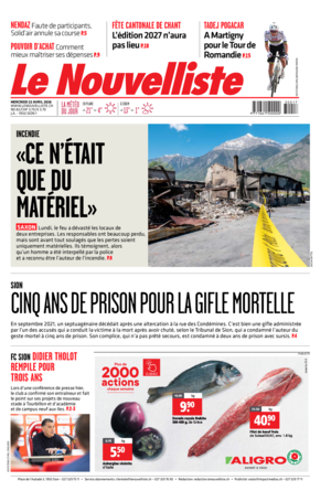 Mercredi 22 avril 2026